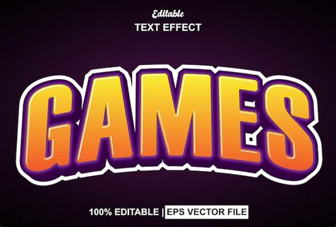 Efecto De Texto De Juegos Editables De Estilo D Vector Premium