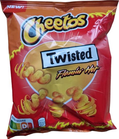 Cheetos Flamin Hot Twisted 1x Zakje 65 Gr Bol