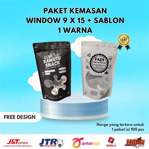 Jual Non Cod Pcs Stp Paket Kemasan Standing Pouch Window