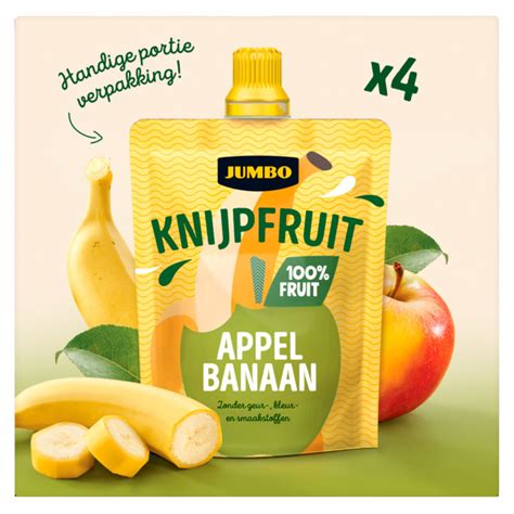 Jumbo Knijpfruit Appel Banaan 4 X 90g Aanbieding Bij Jumbo