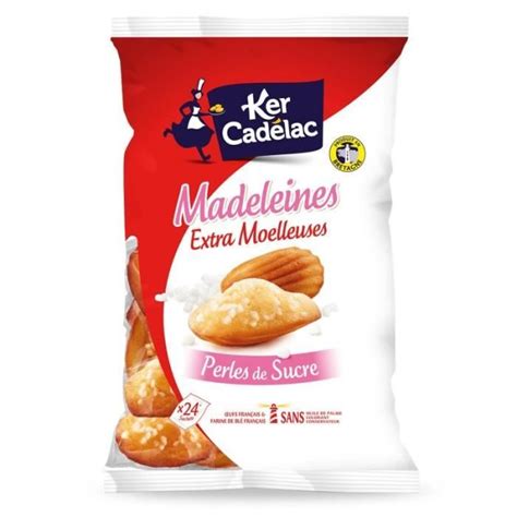 KER CADELAC Madeleines Extra Moelleuses Perles De Sucre 600G Lot De