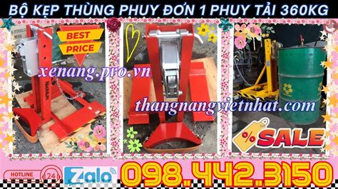 Bộ kẹp gắp thùng phuy đơn 1 thùng phuy 360kg – Thang nâng Việt Nhật ...