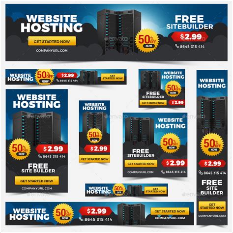 Web Hosting Banners by Hyov | GraphicRiver