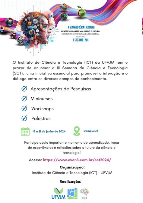 3ª Semana de Ciência e Tecnologia Universidade Federal dos Vales do