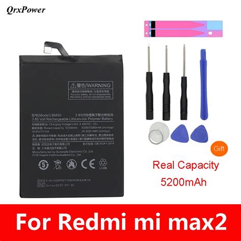 BM50 Bateria Do Telefone Móvel Original Para Xiao mi mi Max 2 Real