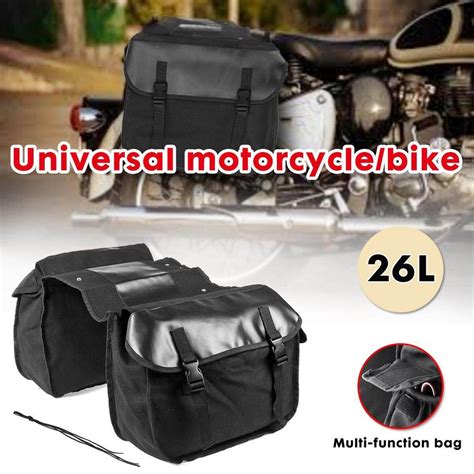 Alforjes De Bagagem De Lona 26L Para Motocicleta Alforjes Para