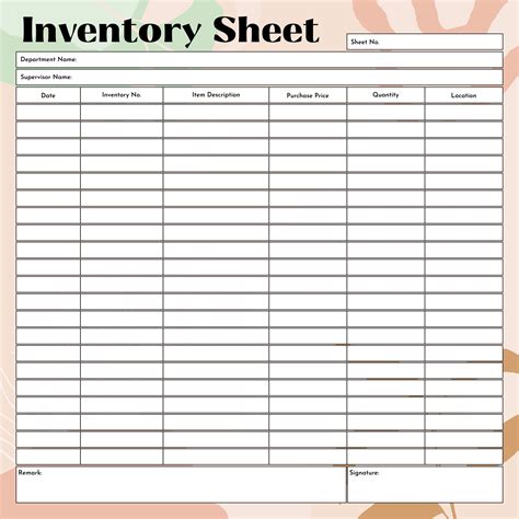 Best Images Of Free Printable Inventory Worksheets Free Printable