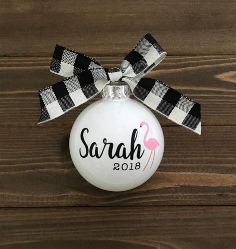 Custom Glass Ball Ornament Custom Name Ornament Etsy