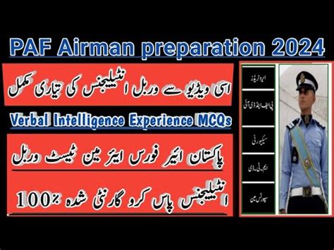 Paf Airman Preparation Experience Repeated Question Verbal Intelligence