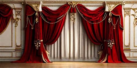 Premium Photo | Luxury red curtains in Victorian style with drapery ...