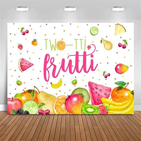 Twotti Frutti Backdrop Fruit 2nd Birthday Party Background For Girl