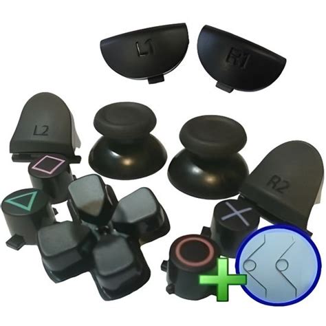 Kit de réparation bouton pour manette PS4 Noir Cdiscount Jeux vidéo