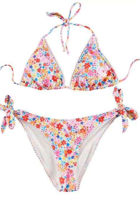 Buy Trendyol Floral Triangle Low Waist Bikini Set Online ZALORA