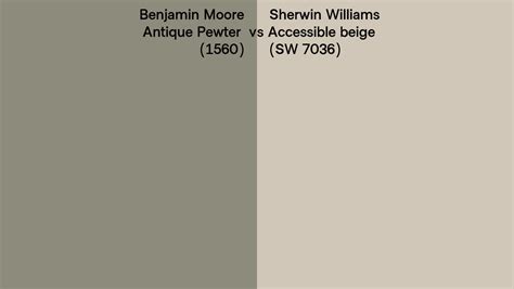 Benjamin Moore Antique Pewter 1560 Vs Sherwin Williams Accessible