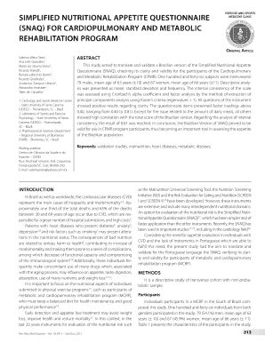 Simplified Nutritional Appetite Questionnaire Fill Online Printable