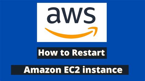 How To Restart Amazon Ec2 Instance Aws Ec2 Youtube