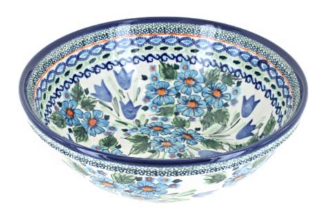 Blue Rose Polish Pottery Ballina Large Serving Bowl 1 Kroger