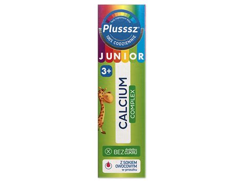 Plusssz Junior Calcium Complex Tabletki Musuj Ce O Smaku Poziomkowo