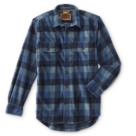 Outdoor Life Men S Fleece Shirt Jacket Plaid