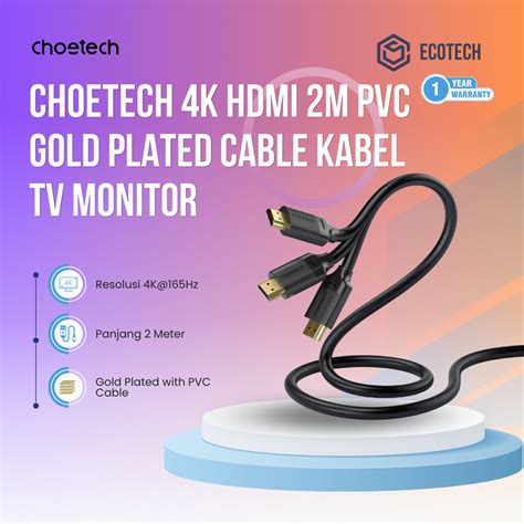 Jual Choetech K Hdmi M Pvc Gold Plated Cable Kabel K K P Tv