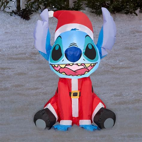 Disney 2.99-ft Lighted Stitch Christmas Inflatable in the Christmas ...