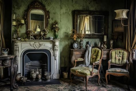 Premium Photo | Old house room interior in victorian style