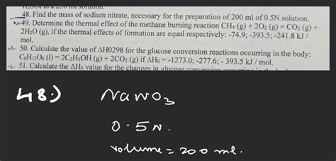 48 Find The Mass Of Sodium Nitrate Necessary For The Preparation Of 200