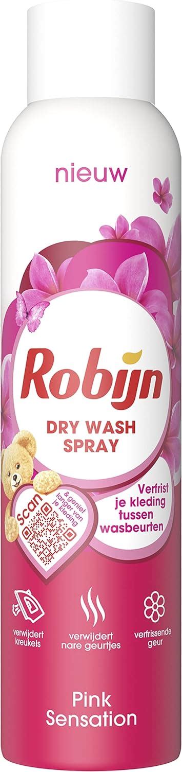 Robijn Pink Sensation Dry Wash Spray Kledingverfrisser Zonder Wassen