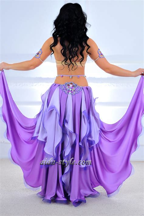 Purple Belly Dancing Costumes Aida Style