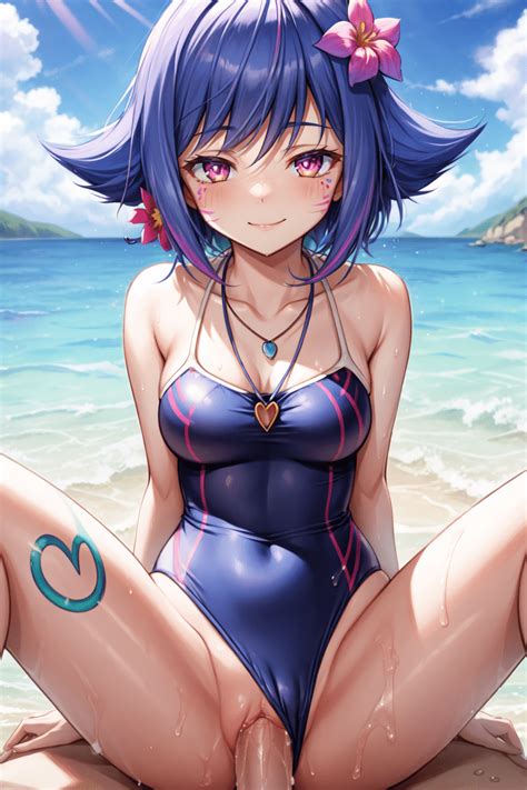 League Of Legends Free Sex Art Neeko Lol Facial Markings Beach