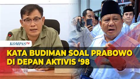 Video Budiman Sudjatmiko Soal Prabowo Subianto Di Depan Aktivis Dan