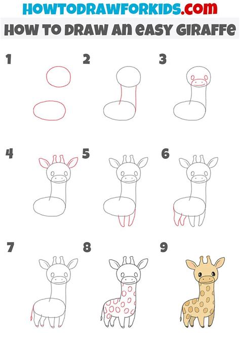 How to Draw a Giraffe | Cute giraffe drawing, Giraffe drawing, Easy giraffe drawing