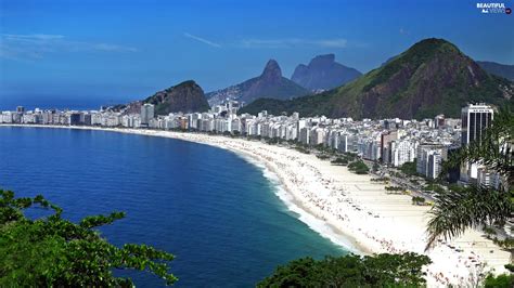 Beaches, Aerial View, Rio de Janerio, sea, Brazil - Beautiful views wallpapers: 1920x1080