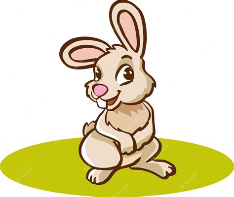 Premium Vector Cute Little Rabbit Isolated On White Background