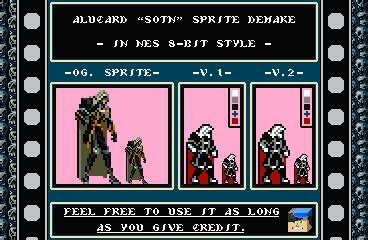 Alucard (SOTN) sprite demake in NES 8bit style by rualda on DeviantArt