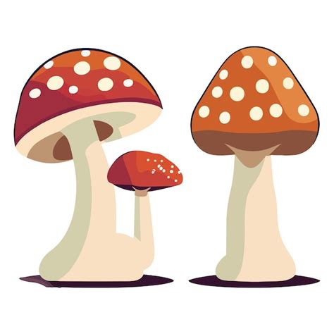 Premium Vector Mushroom Cartoon Drawing Isolated On White Vector