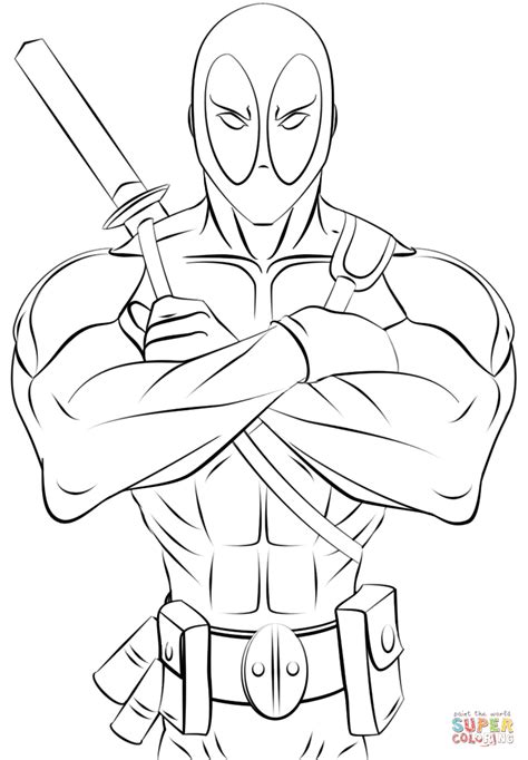 Coloriage Deadpool Coloriages à Imprimer Gratuits