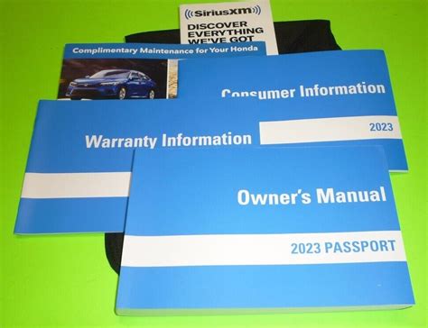 2023 HONDA PASSPORT OWNERS GUIDE MANUAL SET 23 CASE SPORT EX L TOURING