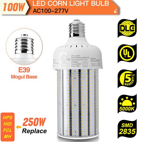 100w Led Corn Cob Light Bulb Replace For 400 Watt Hps Hid Lamp E39