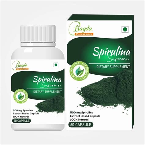 Organic Spirulina Capsule at Rs 80 bottle सपरलन कपसल in