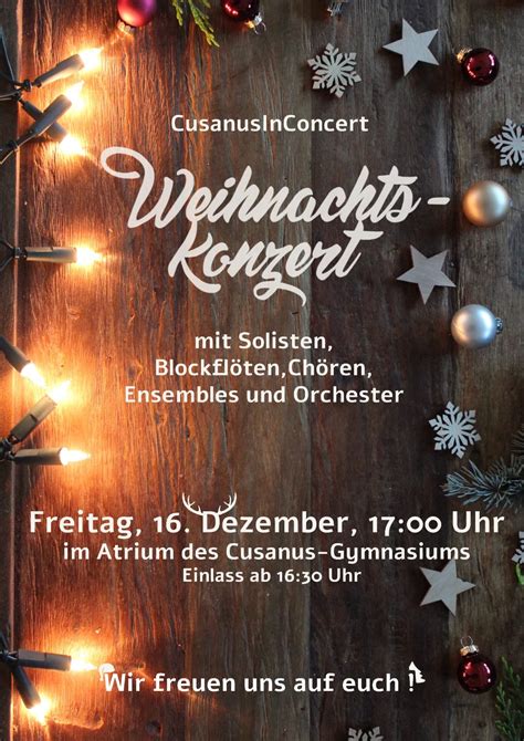 CusanusInConcert Unser Weihnachtskonzert CGW