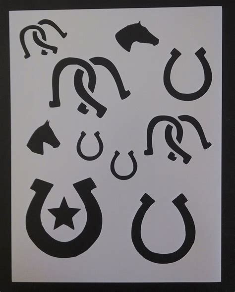 Horseshoe Horse Shoe Horseshoes Custom Stencil FAST FREE | Etsy