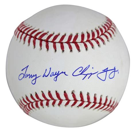 Larry Wayne Chipper Jones Signed OML Baseball PSA Pristine Auction