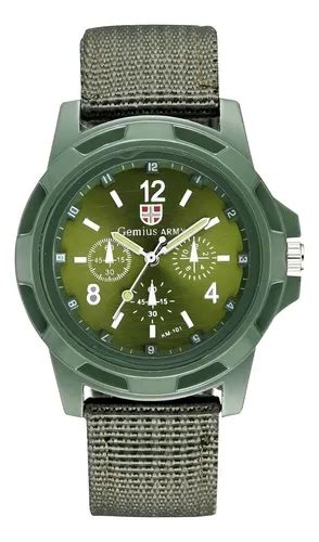 Rel Gio De Pulso Gemius Rj Anal Gico Para Homens Fundo Verde Moldura Verde Mercadolivre