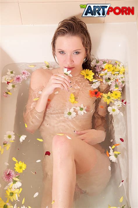 Slut Covers Naked Body In Flower Filled Wat Xxx Dessert Picture