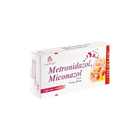 METRONIDAZOL MICONAZOL 750 200MG 7 OVULOS MEXIPHARMACY FARMACIA