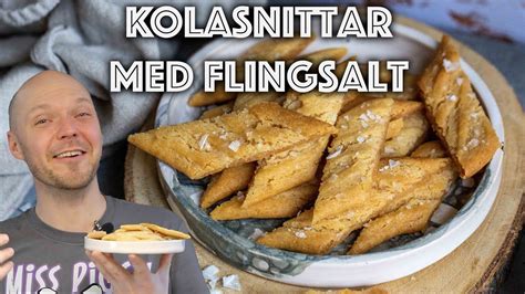 Kolasnittar Med Flingsalt YouTube Kolakakor Recept Recept Mat