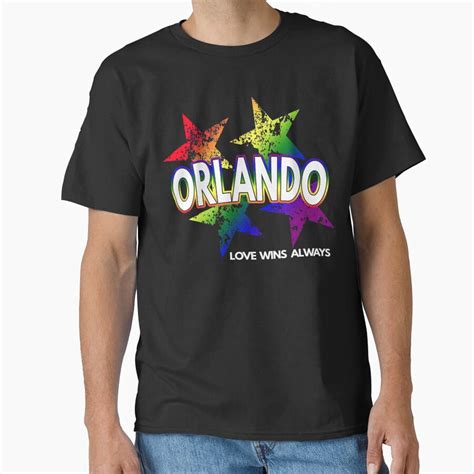 Osec Orlando Gay Lesbian Pride Rainbow Stars Equality Lgbtq Clic T Shirt Retro Tee For Man
