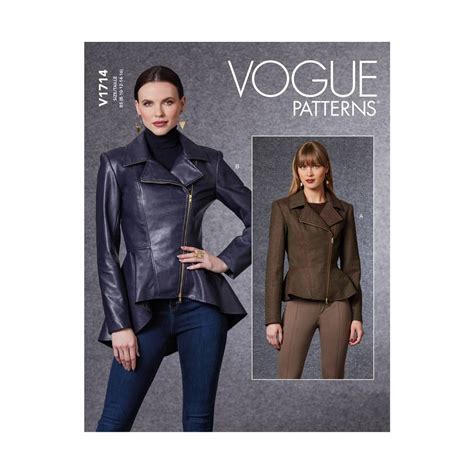 Vogue Womens Jacket Sewing Pattern V Hobbycraft