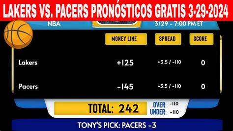 La Lakers Vs Indiana Pacers Pron Sticos Gratis De La Nba